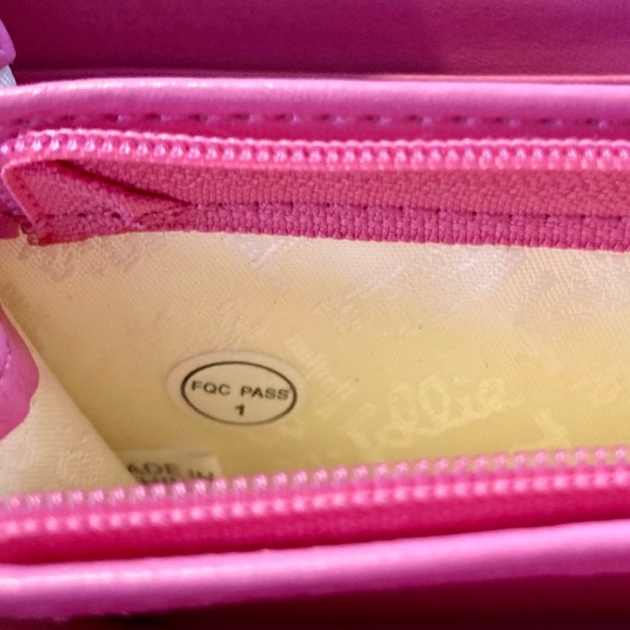 Folli Follie Pink Patent Leather Zip Around Wallet - Picture 7 of 11